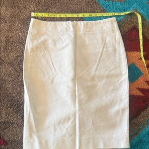 J. Crew Elegant White Pencil Skirt